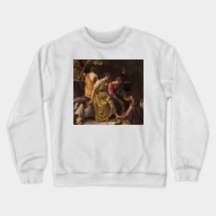 Diana and her Companions by Jan Vermeer Crewneck Sweatshirt